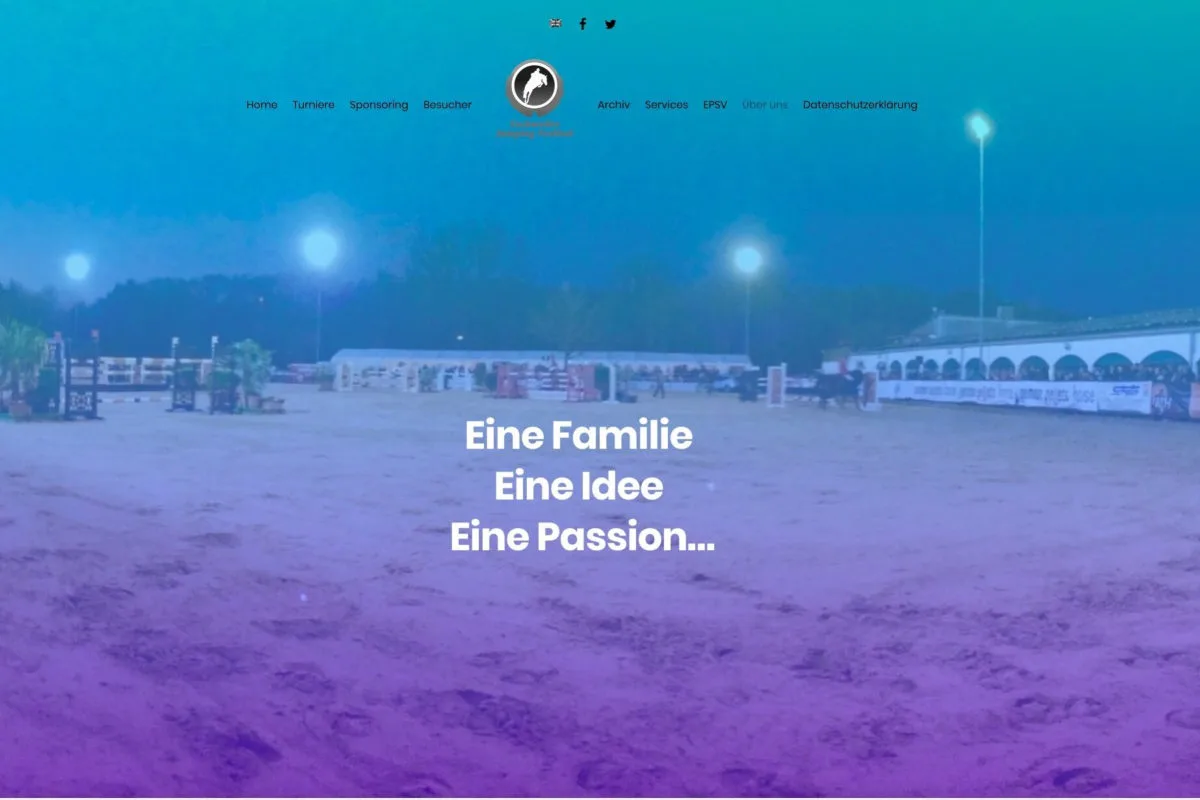 Referenz für Webseitenerstellung und individuelles Webdesign für Eschweiler Jumping von Daun EDV